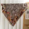 Novo lenço quadrado vintage paisley 90cm mais vendido, lenço de seda artificial, lenço fino color-blocking para a cabeça, lenço versátil, xale decorativo