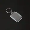 Material para llavero DIY Marco de fotos para identificación con foto Llavero Acrílico transparente Placa de matrícula Almacenamiento Llavero