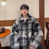 832 2025 Abrigo de Invierno Grueso Nuevo de Primavera con Botones de Cuerno, Chaqueta de Lana de Marca de Moda