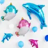 Nuevos Globos de Animales de Dibujos Animados con Temática Oceánica Ins Decoración de Cumpleaños de Bebé Decoración de Escena Delfines, Ballenas, Focas