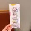 Pinzas para el Cabello de Moño para Niños al por Mayor de Fábrica, Pinzas para el Cabello de Estilo Fresco, Pinzas para Flequillo, Pasadores Florales Bordados de Princesa Dulce