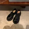 Versão em Couro de Vaca, Couro de Cavalo Macio Lavado e Enrugado, Mocassins de Cadarço com Solado Grosso para Mulheres, Novo Estilo Outono e Inverno 2026 Sapatos de Salto Único