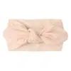 Nuevo Bebé 23 Colores Accesorios para el Cabello con Capucha Niños Color Sólido Suave Ancho Orejas de Conejo Diadema de Nailon Turbante para Bebé