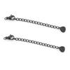 Cadena de cola con cierre de langosta de acero inoxidable negro de color transfronterizo, ideal para collares y pulseras, accesorios básicos de joyería disponibles.