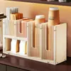 Suporte Descartável para Copos Loja de Chá de Leite Armazenamento de Canudos para Copos de Chá de Leite Bancada Porta-Copos de Café Porta-Guardanapos Dispensador de Copos de Papel