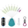 Aohu grupo de pesca de silicone rápido de chumbo silicone espaço feijões terno acessórios de pesca terno artes de pesca suprimentos de pesca
