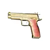 Juguete de pollo para comer M226 banda de goma dorada juguete aleación M226 pistola puede explotar Modelo 10cm