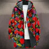 2025 Estación Independiente Transfronteriza Estampado de Leopardo Hawaiano Casual 3D Personalizado de Manga Corta Abrigo Largo de Algodón Estilo Holgado para Hombre