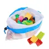 Bolsa de Almacenamiento de Juguetes para Bebé Envoltura Transparente con Cordón Artefacto de Almacenamiento de Bloques de Construcción para Niños Bolsa de Malla de Clasificación de Gran Capacidad