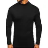Otoño/Invierno 2026 Camiseta de Manga Larga de Cuello Alto para Hombre Transfronteriza de Amazon Europea y Americana Camiseta Básica para Hombre Top de Color Sólido