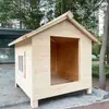 Caseta para Perros de Exterior, Impermeable, Anticorrosión y a Prueba de Viento, Casa para Perros de Madera Maciza, Casa para Mascotas de Interior y Exterior, Jaula de Madera, Cálida para Gatos, Antihielo