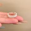 Anillo de Encaje Calado Dibujo de Amor para Mujer Diseño Nicho Sentido Exquisito Anillo para Dedo Lujo Ligero Sensación de Alta Gama Anillo