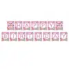 Platos de Papel Rosas de Cocomelon, Vasos de Papel, Mantel, Banderines, Cajas de Dulces, Vajilla Desechable para Fiesta