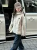 Jaqueta infantil de fleece forrada e espessa para outono e inverno, camada interna de fleece, forro corta-vento, perfeita para uniformes escolares, moderna