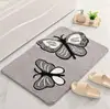 Alfombra de baño absorbente antideslizante de cachemira sintética simple para uso doméstico, resistente a la suciedad, resistente al desgaste, fácil de mantener, felpudo, alfombrilla de inodoro