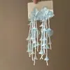 Brincos de Franja Folha Estilo Feriado Agulha de Prata Personalidade de Nicho Exagerados Super Longos Brincos Moda Doce Versáteis