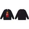 Suministro al por mayor de sudadera con cuello redondo de peso pesado de marca de moda de comercio exterior BAPE cabeza de mono, chaqueta de manga larga de tiburón, 13 sudaderas para hombre
