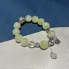 Pulsera de Cristal para Mujer Pulsera de Ojo de Gato de Alto Nivel Pulsera de Perlas de Cristal Diseño de Nicho de Ins Regalo