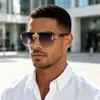 Gafas de Sol Retro sin Montura para Hombre con Bordes Cortados en Diamante y Patillas con Apariencia de Madera, Gafas de Sol al por Mayor para Comercio Transfronterizo