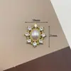 Plato de flor de perla de diamantes completos retro accesorios de aleación temperamento pequeña fragancia material de botón para ropa DIY accesorios para el cabello zapatos flor joya