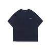 ANNONES Sentido del Diseño Logotipo Básico Estampado Camiseta Americana Pesada de Media Manga para Hombre Holgada Algodón Puro Manga Corta AT58