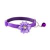 Coleira Sonora com Sino para Gato de Estimação com Flor Fofa Gatinho Cachorrinho Anel de Pescoço Acessórios Fofos para Gato Ornamento de Gato