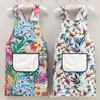 Delantal de cocina para el hogar de nuevo estilo, impermeable y a prueba de aceite, ropa de trabajo elegante y moderna para cocinar en el trabajo, delantal de restaurante para mujer
