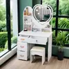 Tocador moderno, recámara, tamaño mini, adecuado para apartamentos pequeños, estilo princesa, diseño moderno y minimalista, tocador económico y multifuncional