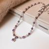 Colar de pérolas Shijia Bubble Sugar Outono e inverno feminino pingente removível corrente de pescoço Manta Rose Pearl Woolen Chain