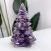 Nuevo Árbol de Navidad Árbol de la Suerte Amatista Esmalte de Colores Gota de Pegamento Manualidad Decoración Regalo Adornos de Escritorio Navideños
