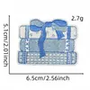 Adesivos de Tecido Série Azul Bordados em Computador Desenho Animado Fofo Doce Aplique Decorativo para Jaqueta em estoque Oferta Bordado Atacado