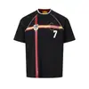 Camiseta Informal Personalizada Creativa Estampada para Hombre, Verano Ins Hip-Hop Moderna con Bloques de Color, Cuello Redondo, Corte Holgado