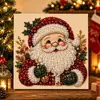 Pintura de Perlas de Papá Noel Navideño Transfronteriza DIY Pegatina de Perlas Hecha a Mano Pintura de Diamantes Navideños