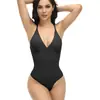 Ropa interior moldeadora de una pieza de talla grande europea y americana para control de abdomen, cintura y modelado corporal, body elástico