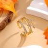Anillo de apertura con piedra Hao de Gipsophila, de lujo, estilo retro, de alta gama, con explosiones de invierno, muy vendido en Amazon.