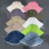 En stock Algodón Puro Lavado Sombrero de Pescador con Volantes Hyun-a Sombrero de Cubo para Mujer para Compras y Viajes Sombrero de Sol Personalizado de Moda