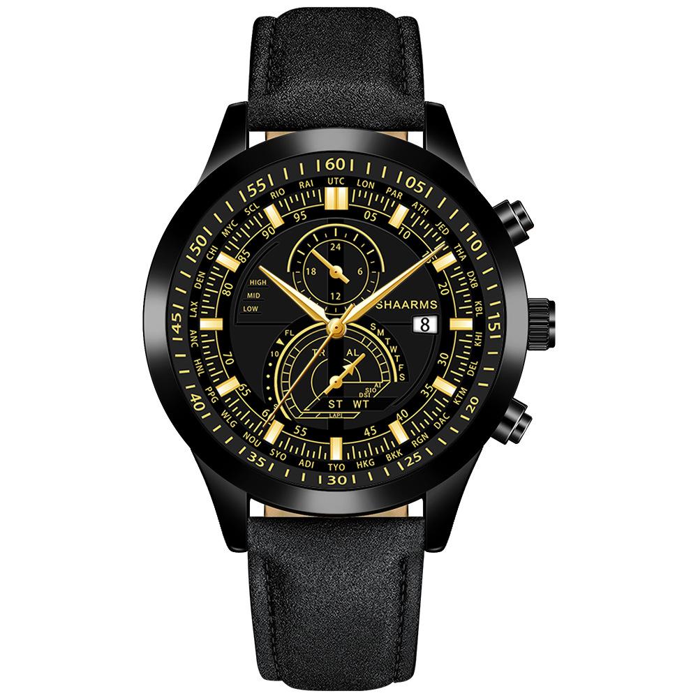 黑色皮带黑壳黑面金针