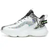 Nuevos Zapatos de Verano para Hombre Jóvenes de Caña Alta Deportivos de Malla Zapatos de Baloncesto para Hombre Luminosos Papá Zapatos de Moda