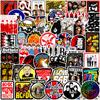 50 peças de música nostálgica grafite adesivos guitarra geladeira skate motocicleta decoração adesivos à prova d' água mão conta adesivos