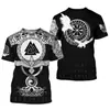 EBay Comércio transfronteiriço europeu e americano Halloween triângulo misterioso totem T-shirt redonda com estampa digital 3D