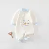 Ropa de otoño e invierno de algodón puro para bebé, regalo para recién nacido para maternidad, mono de costura sin costuras para bebé, tejido Clase A