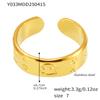 Anillo abierto circular soñador estilo minimalista acero inoxidable chapado en oro retención de color índice de moda anillo de dedo combinación de joyería para mano venta al por mayor
