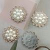 Joias Cravejadas de Diamantes em Forma de Flor, Acessórios Geométricos de Pérola, Acessórios DIY Artesanais de Resina Plástica, Acessórios para Sapatos, Acessórios de Vestuário, Colar