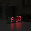 Reloj Multifuncional en Forma de 8 Reloj Despertador Digital LED Pequeño Reloj Despertador Reloj Digital de Temperatura Reloj Digital de Pared Moderno y Simple