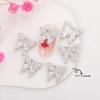 Celebridad de Internet Nuevo Blanco K Mariposa Arte de Uñas Joyería Mariposa de Aleación Tridimensional Accesorios de Corbata DIY Decoración de Armadura Desgastable