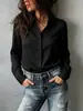 Camisa Feminina Manga Longa Solta Transfronteiriça 2026 Nova Chegada Camisa Feminina Gola Francesa Temperamento Commute Toque de Luxo