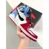 Zapatos de Baloncesto Putian Originales Aj1 Jordan 1 de Caña Alta Panda Blanco y Negro Chicago Zapatillas Trituradas Zapatos Deportivos para Hombre y Mujer Zapatillas Casuales