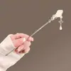 Grampo de cabelo Cheongsam, novo adorno de cabeça estilo chinês, grampo para coque na parte de trás da cabeça, acessório Hanfu versátil para mulheres, ornamento de cabelo com borla