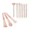 Conjunto de Pincéis de Maquiagem Doce com 10 Peças, Ferramentas de Maquiagem, Pincel para Pó, Pincel para Blush, Pincel para Sombra, Conjunto de Pincéis de Beleza, Pincel para Corretivo, Pincel para Fixação