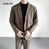 Estilo Ligeramente Maduro Temperamento Traje de Lana Chaqueta para Hombre 2026 Otoño/Invierno Textura Sensación de Alta Gama Canalla Guapo Traje Guapo de Alta Gama